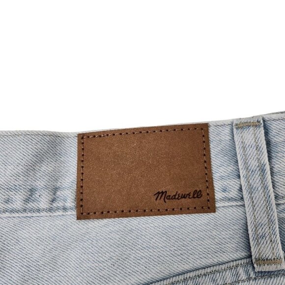Madewell Jean Womens 28 Perfect Vintage Straight High Rise Distressed Light Wash - Picture 10 of 14